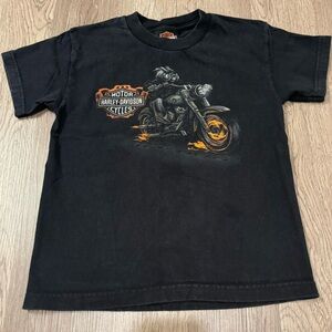 Harley Davidson Bulldog Motorcycle 2006 Top Dog Youth Small (6-8) Black